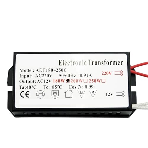 AC220V To 12V Electronic Transformer 60W 80W 105W 120W 160W 180W 200W 250W For Halogen Lamp & Crystal Lamp G4 Light Beads(160W) von PTQDBTGCT