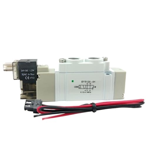 SY 5000 Mini Magnetventil G 1/8 DC24V AC220V NC Zwei Position Fünf Weg Drei Position Fünf Weg Typ Automatisierung NBSANMINSE(SY5140 G1-8 2-5 Way,DC24V) von PTQDBTGCT