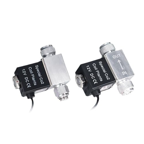 Solenoid Valve CO2 System Regulator Aquarium Accessories Electric Low Temperature Magnetic Valve For Fish Tank DC12V(Single head,US PLUG 110V) von PTQDBTGCT