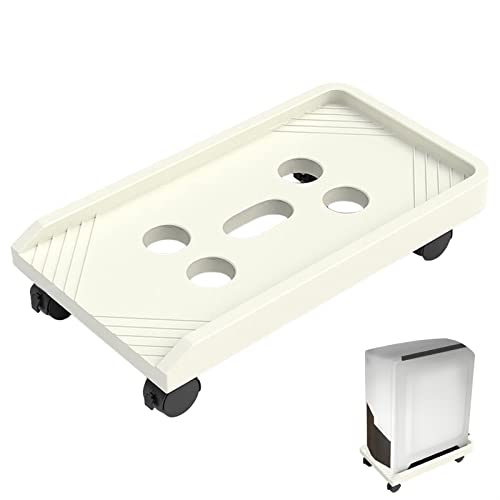 CPU-Ständer Desktop PC Tower Stand CPU Stand, Ventilated PC Tower Stand, Under Desk CPU Holder Mobile Gaming PC Floor Stand with 4 Caster Wheels PC Rollwagen (Color : Wit, Size : with Wheels) von PTTRNS