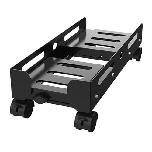 CPU-Ständer Mobiler PC-Tower-Ständer, CPU-Ständer mit einstellbarer Breite, Desktop-CPU-Halter aus Stahl, robuster PC-Gehäuseständer mit rollenden Lenkrollen PC Rollwagen ( Color : Schwarz , Size : L CPU-Ständer Mobiler PC-Tower-Ständer, CPU-Ständer mit einstellbarer Breite, Desktop-CPU-Halter aus Stahl, robuster PC-Gehäuseständer mit rollenden Lenkrollen PC Rollwagen ( Color : Schwarz , Size : L von PTTRNS