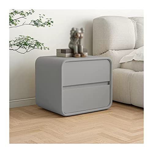 Nachttisch Nachttisch mit 2 Schubladen, moderner Nachttisch mit Mikrofaser-Leder-Finish, Kommode aus grauem Holz, Sofa-Beistelltisch for Schlafzimmer, Wohnzimmer, Flur Nachtschrank ( Size : L40xD40xH4 Nachttisch Nachttisch mit 2 Schubladen, moderner Nachttisch mit Mikrofaser-Leder-Finish, Kommode aus grauem Holz, Sofa-Beistelltisch for Schlafzimmer, Wohnzimmer, Flur Nachtschrank ( Size : L40xD40xH4 von PTTRNS