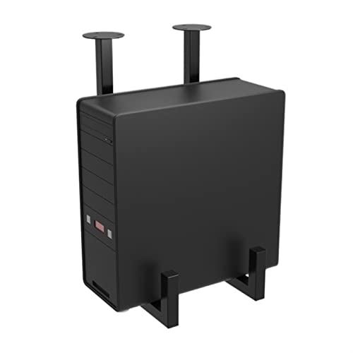 PC Halterung Untertisch-PC-Tower-Ständerhalterung, Desktop-PC-Host-Gehäuseaufhänger, CPU-Ständer mit schwarzer Stahlmontage, hält bis zu 44 Pfund, CPU Ständer von PTTRNS