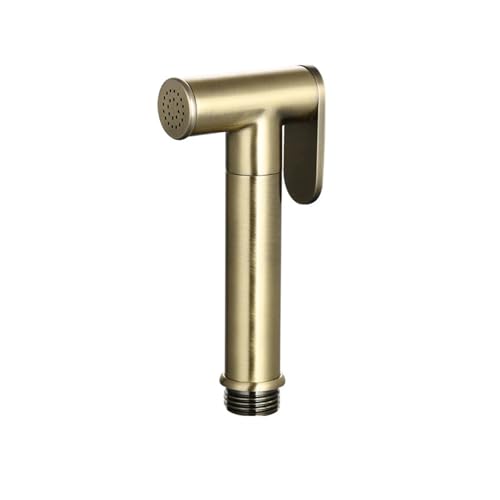Messing Bidet Wasserhahn Handbrause Bidet Sprayer Set for Toilette Handbrause Badezimmer Sprayer Hygiene Dusche weiß(Round Antique gold) von PUAVLKMC