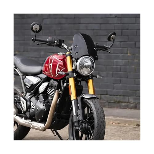 Motorrad Frontscheibe Für 400X 400X2024 400 Windschutzscheibe Motorrad Windschutzscheibe Windabweiser Visier Bildschirm Scheinwerfer Verkleidung Deflektor Spoiler(Grey 27.5cm) von PUBUGPDPAG