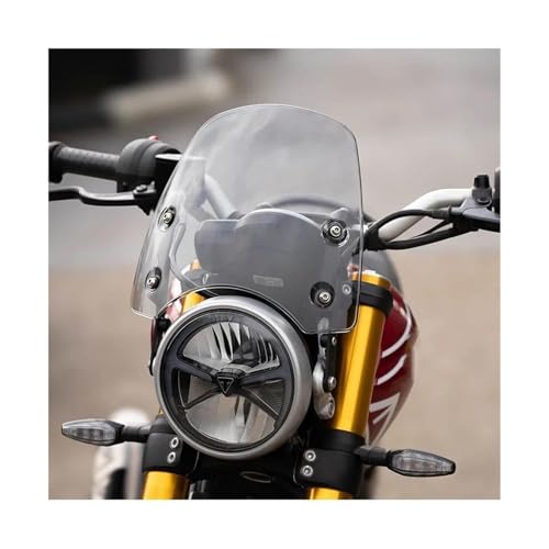 Motorrad Frontscheibe Für 400X 400X2024 400 Windschutzscheibe Motorrad Windschutzscheibe Windabweiser Visier Bildschirm Scheinwerfer Verkleidung Deflektor Spoiler(Transparent 27.5cm) von PUBUGPDPAG