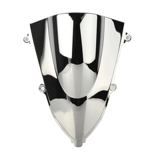 Motorrad Frontscheibe Für CBR250RR 2017 2018 ABS-Kunststoff Motorradzubehör Für CBR 250 RR Windschutzscheibe Double Bubble Windschutzscheibe Deflektor Spoiler(Silver) von PUBUGPDPAG