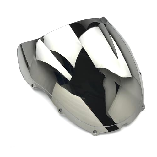 Motorrad Frontscheibe Für CBR600F F4 1999 2000 Für CBR 600 F Für CBR600F4 99 00 Motorrad Windschutzscheibe Windschutz Double Bubble Deflektor Spoiler(Silver) von PUBUGPDPAG