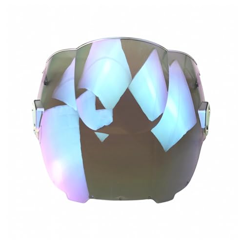 Motorrad Frontscheibe Für CBR600F3 1995 1996 1997 1998 Für CBR600F Für CBR 600 F3 Motorrad Double Bubble Windschutzscheibe Windschutz Deflektor Spoiler(White Iridium) von PUBUGPDPAG