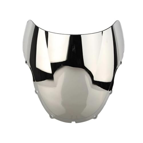 Motorrad Frontscheibe Für CBR600RR Für CBR 600 RR F4 1999 2000 Für CBRF4 99 20 Motorrad Bildschirm Double Bubble Windschutzscheibe Deflektor Schutz Windschutzscheibe Deflektor Spoiler(Silver) von PUBUGPDPAG