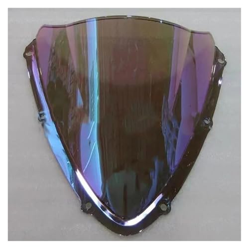 Motorrad Frontscheibe Für GSX-R600 Für GSXR600 Für GSX-R750 Für GSXR750 K8 Für GSXR 600 750 Windschutzscheibe Wind Double Bubble Windschutzscheibe Deflektor Spoiler(White Iridium) von PUBUGPDPAG