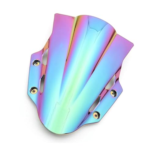 Motorrad Frontscheibe Für GSX250R Für GSX 250R 2017 Double Bubble Motorrad Windschutzscheibe Windschutz Deflektor Spoiler(White Iridium) von PUBUGPDPAG