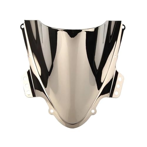 Motorrad Frontscheibe Für GSXR 1000 Für GSXR1000 Für GSX-R1000 K5 2005 2006 Motorrad Bildschirm Double Bubble Windschutzscheibe Deflektor Schutz Windschutzscheibe Deflektor Spoiler(Silver) von PUBUGPDPAG