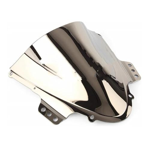 Motorrad Frontscheibe Für GSXR 1000 K5 2005 2006 Motorrad Bildschirm Windschutzscheibe Windschutz Double Bubble Schwarz Für GSXR1000 Für GSX-R1000 1000R 05 06 Deflektor Spoiler(Silver) von PUBUGPDPAG