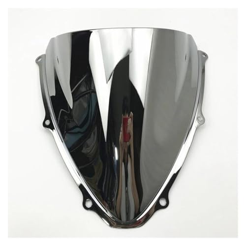 Motorrad Frontscheibe Für GSXR 600 K7 Für GSX-R 750 K6 2006 2007 Für GSX-R600 Für GSXR600 Windschutzscheibe Windabweiser Bildschirm Double Bubble Windschutzscheibe Deflektor Spoiler(Silver) von PUBUGPDPAG