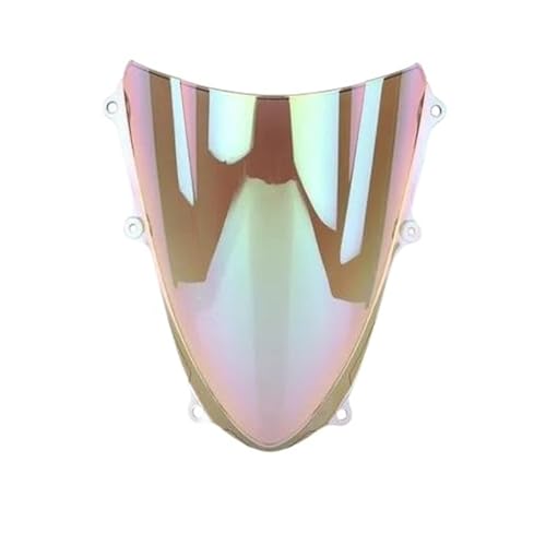 Motorrad Frontscheibe Für GSXR1000 Für GSX-R Für GSXR 1000 K9 2009-2016 Double Bubble Windschutzscheibe Motorradzubehör Verkleidungsabweiser Windschutzscheibe Deflektor Spoiler(White Iridium) von PUBUGPDPAG