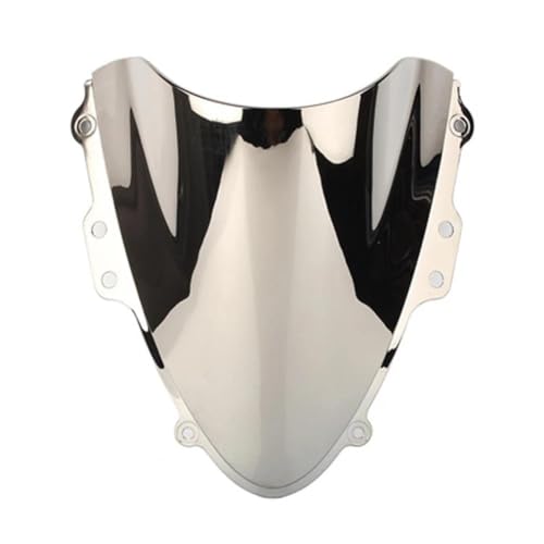 Motorrad Frontscheibe Für GSXR600 Für GSX-R750 Für GSXR Für GSX-R 600 750 K4 2004 2005 Motorrad Double Bubble Windschutzscheibe Deflektorschutz Windschutzscheibe Deflektor Spoiler(Silver) von PUBUGPDPAG