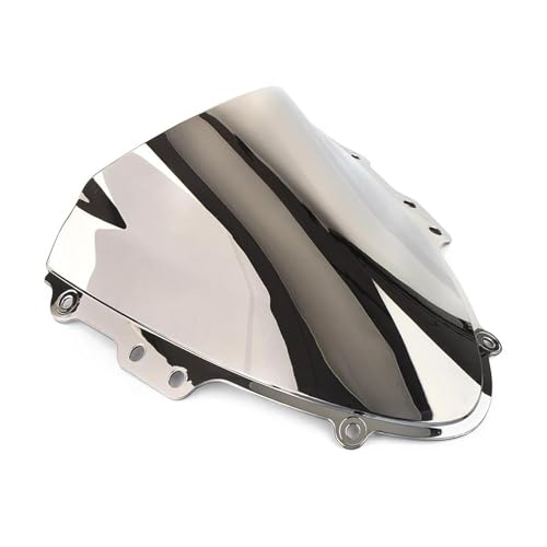 Motorrad Frontscheibe Für GSXR600 Für GSX-R750 Für GSXR Für GSX-R 600 750 K4 2004 2005 Motorrad Double Bubble Windschutzscheibe Deflektorschutz Windschutzscheibe Deflektor Spoiler(Silver) von PUBUGPDPAG
