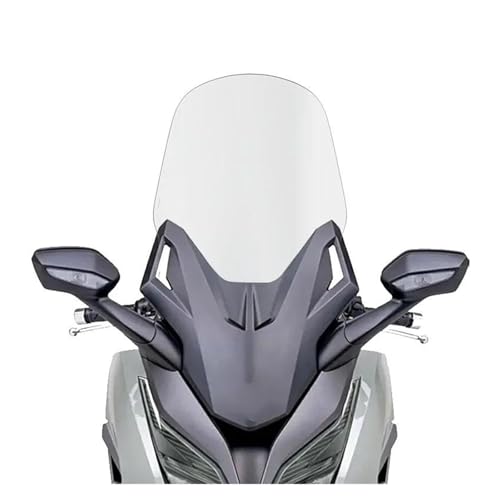 Motorrad Frontscheibe Für NSS350 Für Forza350 Für Forza 350 2023 Motorrad Verbreiterte Und Erhöhte Windschutzscheibe Frontscheibenmodifikationszubehör Deflektor Spoiler(Transparent 58cm) von PUBUGPDPAG