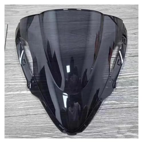 Motorrad Frontscheibe Für Ninja 636 ZX-6R 2024 2025 Für ZX6R Motorrad Windschutzscheibe Double Bubble Windschutz Bildschirm Vorne Windabweiser Für ZX 6R Deflektor Spoiler(Gray) von PUBUGPDPAG