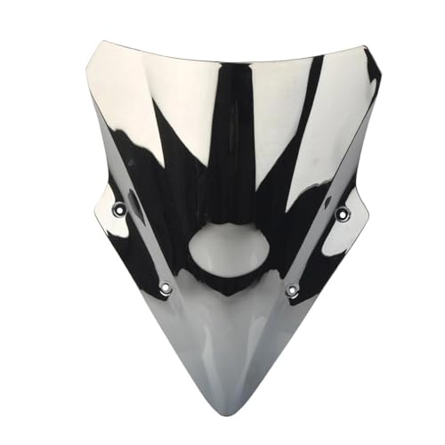 Motorrad Frontscheibe Für Ninja 650 EX650 ER6F 2017 2018 2019 Double Bubble ABS-Kunststoff Street Windschutzscheibe Motorrad Windschutzscheibe Deflektor Spoiler(Silver) von PUBUGPDPAG