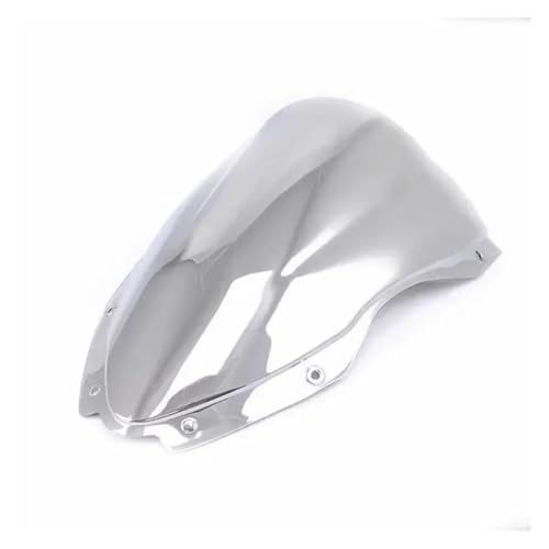 Motorrad Frontscheibe Für Ninja ZX10R 2016-2018 2017 Double Bubble Windschutzscheibe Windschutzscheibe Motorrad Deflektor Spoiler(Silver) von PUBUGPDPAG