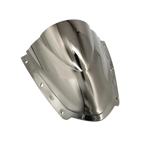 Motorrad Frontscheibe Für Ninja ZX10R ZX-10R 2021 2022 2023 Wind Bildschirm Double Bubble Verkleidung Windschutzscheibe Zubehör Motorrad Windschutzscheibe Deflektor Spoiler(Silver) von PUBUGPDPAG