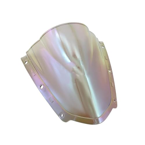 Motorrad Frontscheibe Für Ninja ZX10R ZX-10R 2021 2022 2023 Wind Bildschirm Double Bubble Verkleidung Windschutzscheibe Zubehör Motorrad Windschutzscheibe Deflektor Spoiler(White Iridium) von PUBUGPDPAG