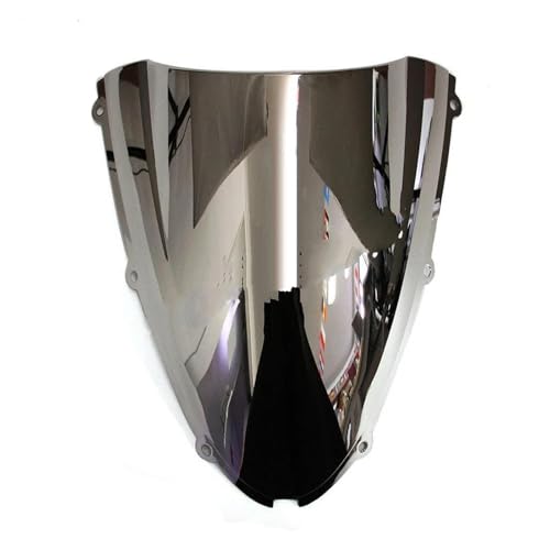 Motorrad Frontscheibe Für Ninja ZX6R 2009 2010 Für Ninja ZX10R 2008 2009 2010 Frontscheibe Windschutz Deflektor Spoiler(Silver) von PUBUGPDPAG