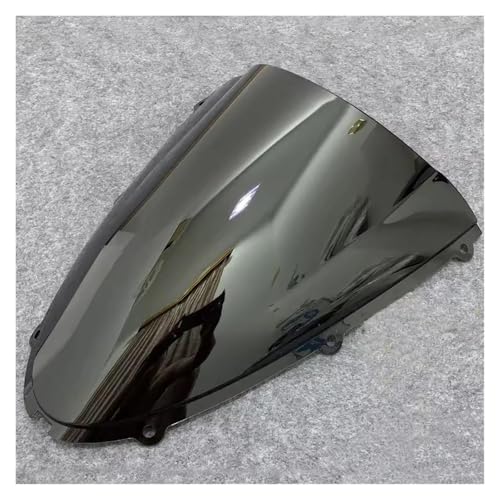 Motorrad Frontscheibe Für Ninja ZX6R Windschutzscheibe Motorrad Windschutzscheibe Windabweiser Double Bubble Für ZX-6R ZX 6R 636 ZX636 2005 2006 2007 2008 Deflektor Spoiler(Zwart) von PUBUGPDPAG