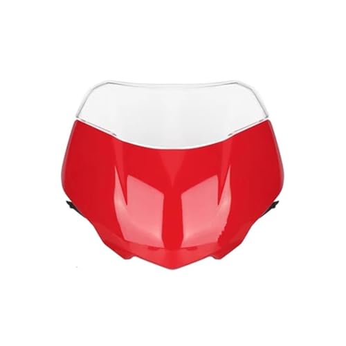 Motorrad Frontscheibe Für Street Triple 765RS 765 RS Moto2 2023 Motorrad Frontscheibe Windschutzscheibe Visier Windschutz Schild Spoiler Deflektor Deflektor Spoiler(Bright Red) von PUBUGPDPAG