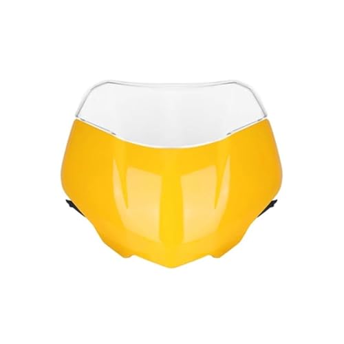 Motorrad Frontscheibe Für Street Triple 765RS 765 RS Moto2 2023 Motorrad Frontscheibe Windschutzscheibe Visier Windschutz Schild Spoiler Deflektor Deflektor Spoiler(Bright Yellow) von PUBUGPDPAG
