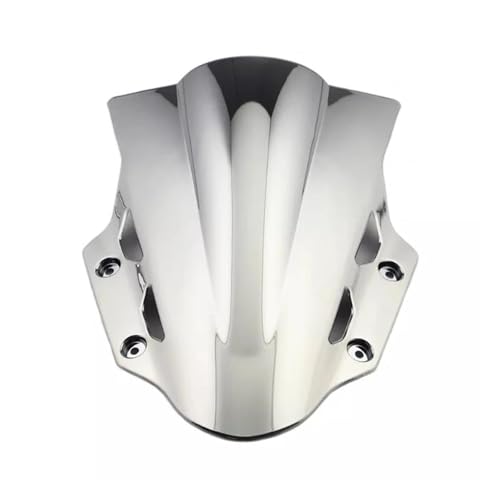 Motorrad Frontscheibe Für Suzuki Für GSX250R Für GSX 250R Für GSXR 250 R 2017 2018 2019-2022 Motorrad Double Bubble Windschutzscheibe Deflektorschutz Windschutzscheibe Deflektor Spoiler(Silver) von PUBUGPDPAG
