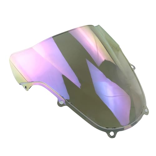 Motorrad Frontscheibe Für Suzuki Für GSXR 600 Für GSXR 750 Für GSXR 1000 K1 K2 2000 2001 2002 2003 Motorrad Double Bubble Windschutzscheibe Windschutz Deflektor Spoiler(White Iridium) von PUBUGPDPAG
