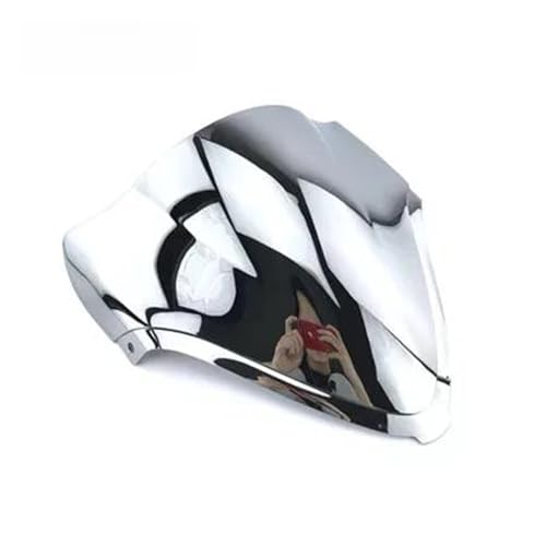 Motorrad Frontscheibe Für Suzuki Für Hayabusa Für GSX1300R Für GSXR Für GSX 1300 R 2008-2018 Motorrad Windschutzscheibe Windschutz Deflektor Spoiler(Silver) von PUBUGPDPAG