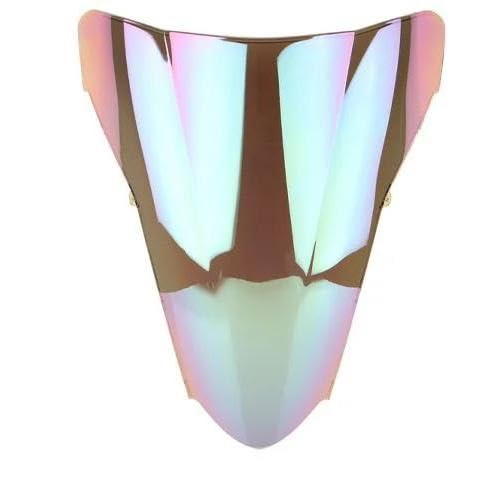 Motorrad Frontscheibe Für VFR800 Für VFR 800 2002-2012 Double Bubble Windschutzscheibe Motorradzubehör Verkleidungsdeflektor Windschutzscheibe Deflektor Spoiler(White Iridium) von PUBUGPDPAG