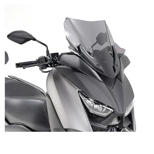Motorrad Frontscheibe Für XMAX300 18-22 Modifizierte Windschutzscheibe Frontspiegel Windschutzscheibe Wettbewerbsfähige Windschutzscheibe Freies Aluminium Deflektor Spoiler(Grey 43.5cm) von PUBUGPDPAG