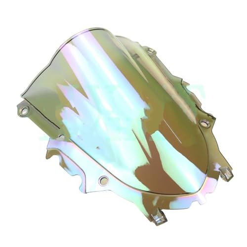 Motorrad Frontscheibe Für YZF R25 R3 2019 2020 2021 2022 2023 2024 Motorrad Bildschirm Windschutzscheibe Windschutz Double Bubble Deflektor Spoiler(White Iridium) von PUBUGPDPAG