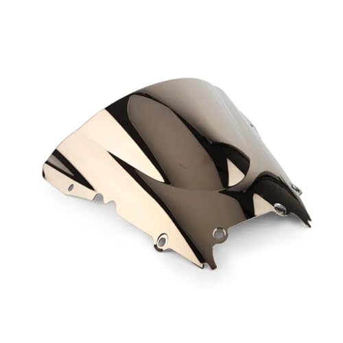 Motorrad Frontscheibe Für YZF R6 600 YZFR6 1998 1999 2000 2001 2002 Motorrad Windschutzscheibe Double Bubble Windschutzscheibe Visier Verkleidung Deflektor Deflektor Spoiler(Silver) von PUBUGPDPAG