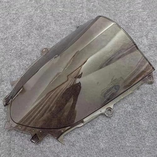 Motorrad Frontscheibe Für YZF-R7 Für YZF R7 Für YZFR7 2021 2022 2023 R6 Schwarz Iridium Motorrad Double Bubble Windschutzscheibe Sport Windschutzscheibe Deflektor Spoiler(Smoke) von PUBUGPDPAG