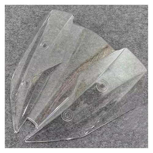 Motorrad Frontscheibe Für Z300 Z250 2013 2014 2015 2016 2017 Für Z 300 Z 250 Windschutzscheibe Windabweiser Bildschirm Double Bubble Windschutzscheibe Deflektor Spoiler(Clear) von PUBUGPDPAG
