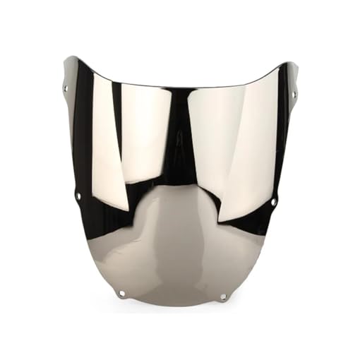 Motorrad Frontscheibe Für ZX-6R 1998-1999 Motorrad-Doppelblasen-Windschutzscheibe Hochschlagfeste Schutz-Windschutzscheibe Für Zx6r 1999 1998 Deflektor Spoiler(Silver) von PUBUGPDPAG