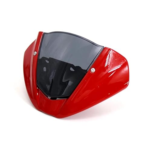 Motorrad Frontscheibe Motorradzubehör Neue Windschutzscheibe Instrumentenschutzverkleidung Mit Montagehalterungen Für Monster 950 937 2021 2022 Deflektor Spoiler(Red Gray) von PUBUGPDPAG