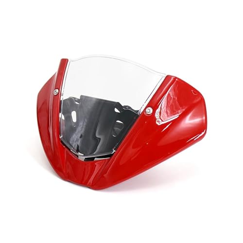 Motorrad Frontscheibe Motorradzubehör Neue Windschutzscheibe Instrumentenschutzverkleidung Mit Montagehalterungen Für Monster 950 937 2021 2022 Deflektor Spoiler(Red Transparent) von PUBUGPDPAG