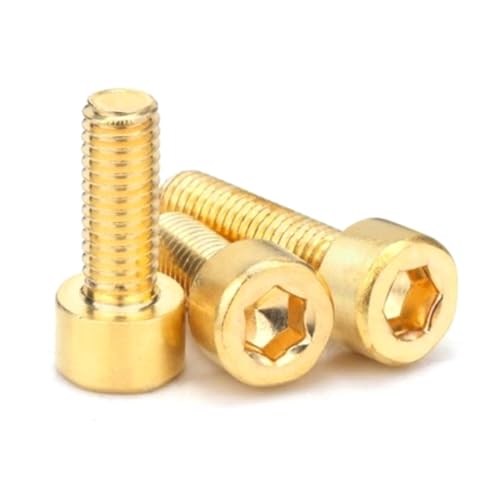 20 Stück Messing-Innensechskantschrauben M2 M2,5 M3 M4 M5 M6 M8 M10 Messing-Innensechskantschrauben, M2 von PUCHEN