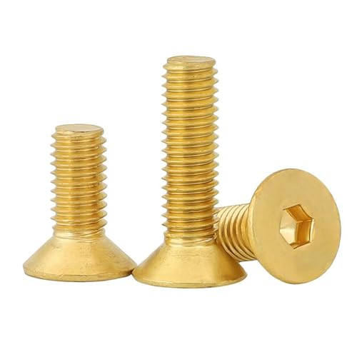 Messing-Innensechskant-Senkkopfschraube M2 M2,5 M3 M4 M5 M6 M8 Messing-Flachkopf-Innensechskantschrauben von PUCHEN