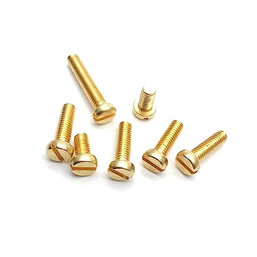 Messing-Käsekopf-Schlitzschraube M0,8 M1 M1,2 M1,4 M1,6 M2 M2,5 M3 M3,5 M4 M5 Reparaturschraube von PUCHEN
