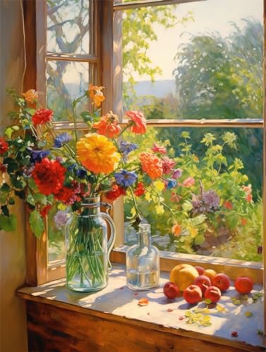 PUCHEN Diamond Painting, Ölgemälde-Serie Schöne Blumen,C,40 * 50CM DIY 5d Diamant Painting Bilder für Erwachsene & Kinder Diamant malerei Kits Malen nach Zahlen Wohnzimmer Dekoration für Home Wall von PUCHEN