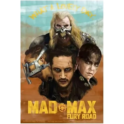 Poster Mad Max Classic Film Vintage Poster Wandkunst Bilder Leinwanddruck Wohnkultur 50 * 70Cm Rahmenlos von PUCHENGP