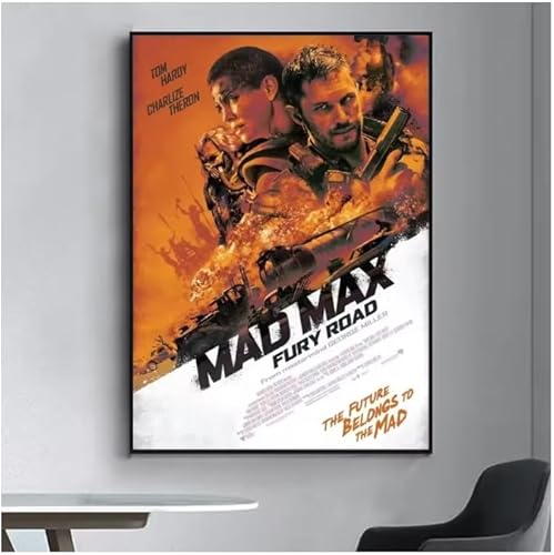 Poster Mad Max Classic Film Vintage Poster Wandkunst Bilder Leinwanddruck Wohnkultur 50 * 70Cm Rahmenlos von PUCHENGP